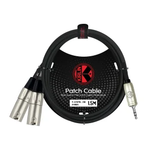 Cable Miniplug 3.5 - 2Xlr Macho 1.5M Y-370Prl KIRLIN