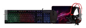 Kit Gamer Teclado + Mouse + Mouse Pad y Audífonos Fiddler Z