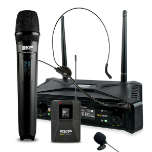 Kit Micrófono Inalámbrico SKP UHF 400D