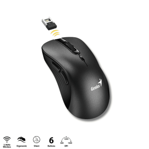 MOUSE INALÁMBRICO SILENCIOSO GENIUS ERGO 8100S NEGRO
